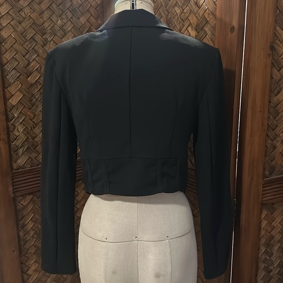 SHEIN black medium corset style cropped jacket -NWOT - Picture 2 of 4